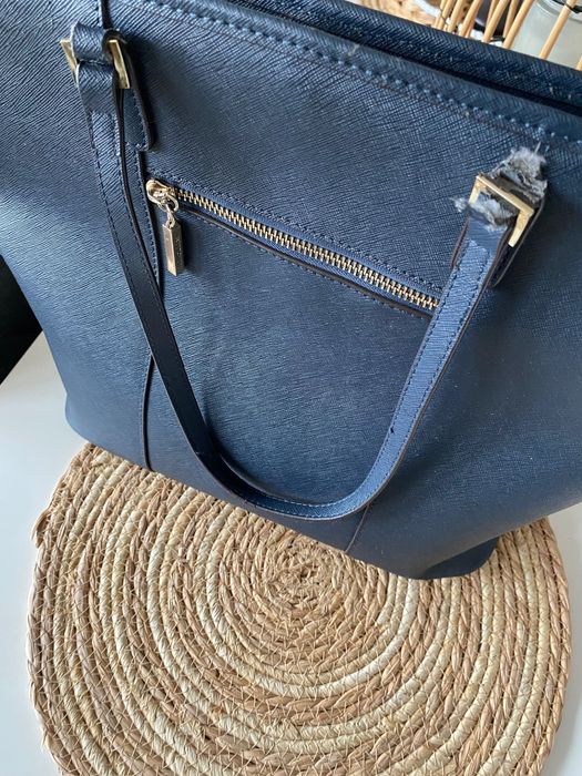 Torba torebka wittchen shopper bag skóra saffiano granatowa duża