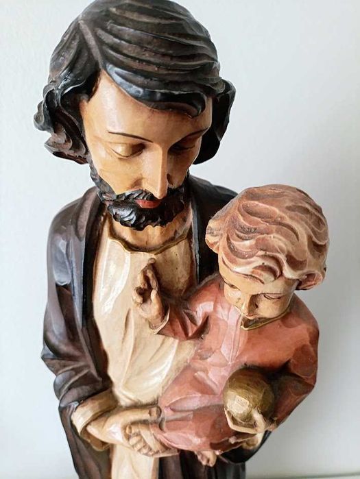 Antiga estátua religiosa de São José 58cm séc. XX