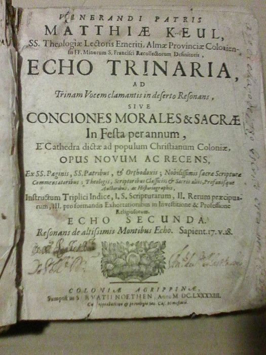 Venerandi Patris Theologiae Lectoris 1693, Matthiae Keul