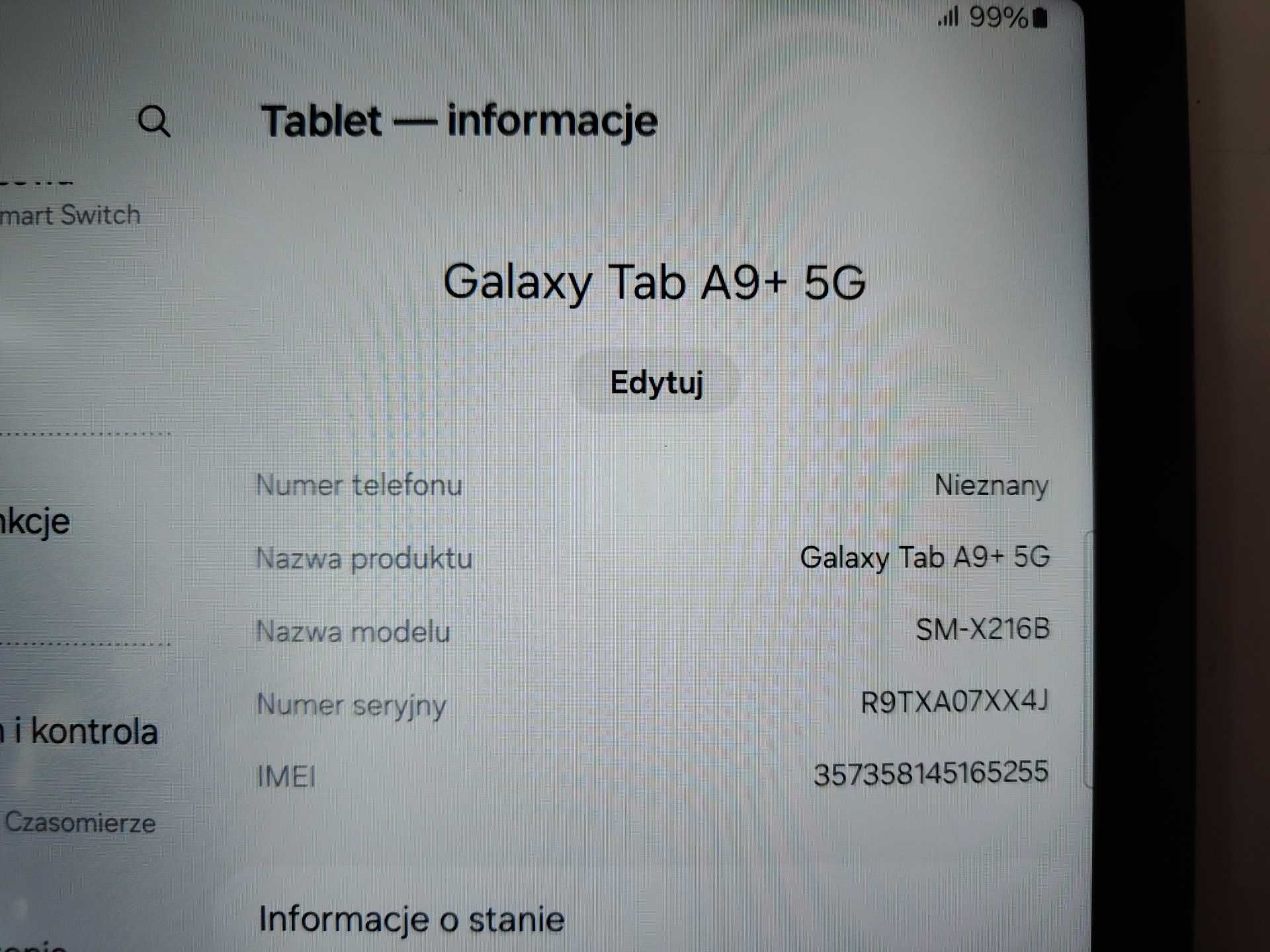 Tablet Samsung Galaxy TAB A9+ 5G 4/64GB (X216) 11"