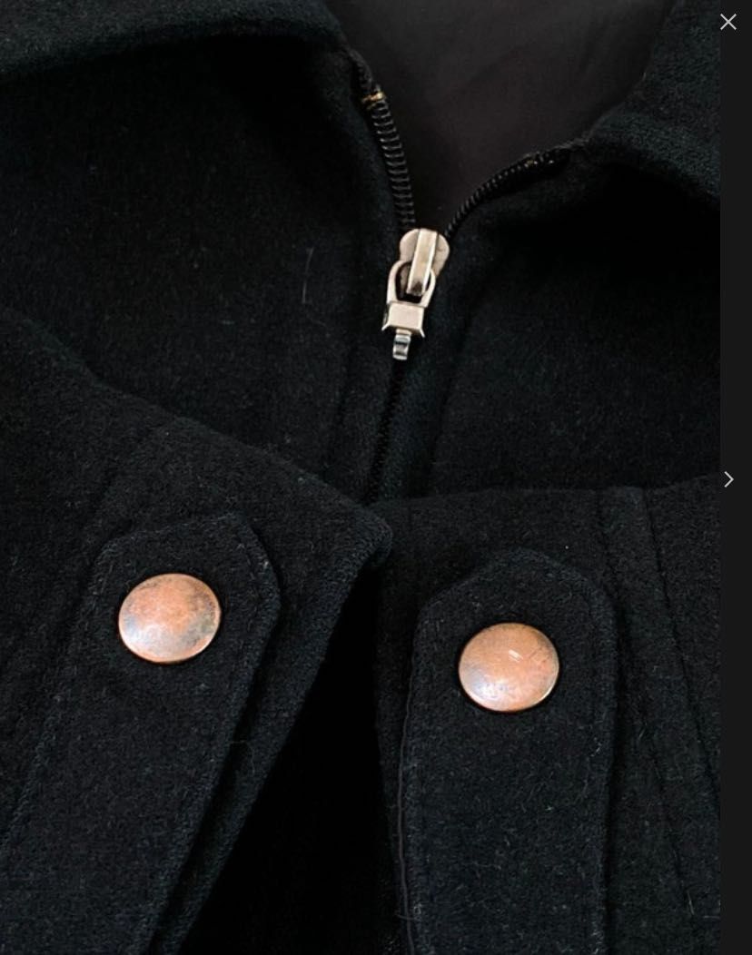 Sabri Özel - Czarna wełniana kurtka - rozmiar L/XL - męska z kaszmirem