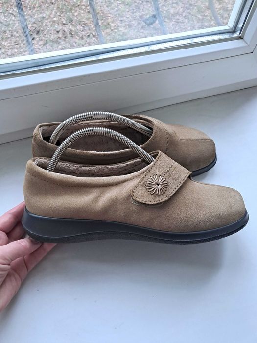 Балетки Hotter з натуральної замші утеплені хутром розмір 41 - 42