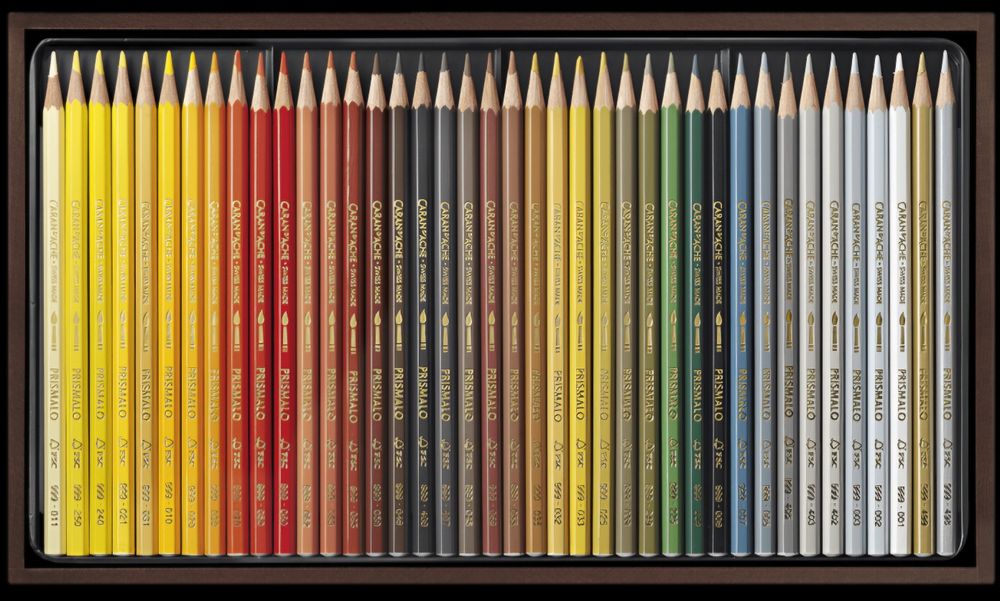 Олівці Caran d'Ache Prismalo 80. Коробка з берези та бука. Швейцарія.