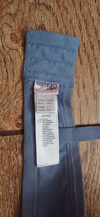 Bawełniany niebieski biustonosz Esmara w r. 85 B