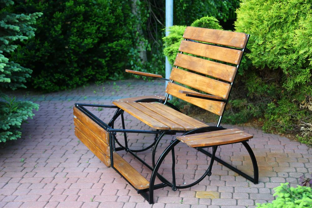 Bujak na łożyskach, drewniany z metalowym stelażem