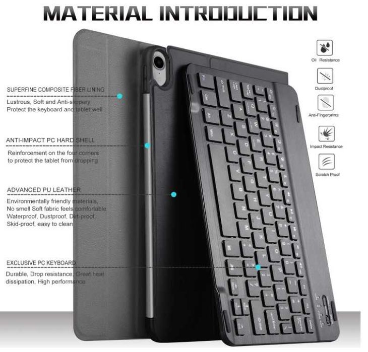 Yocktec iPad Pro 11 2018 klawiatura Bluetooth Etui bezprzewodowa