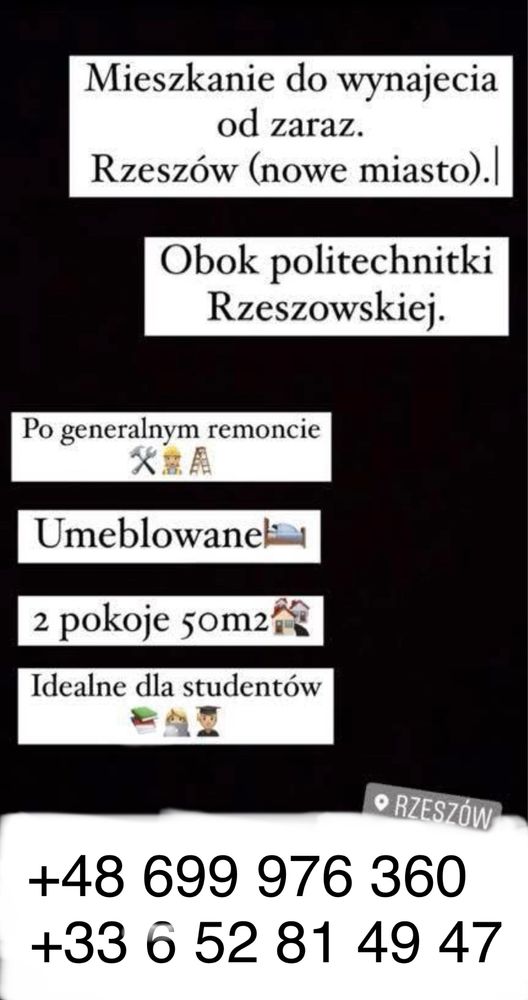 Mieszkanie do wynajęcia – ul. Cicha 7, Rzeszów – obok Politechniki
