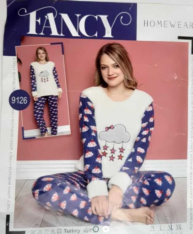 Piżama damska gruba ciepła SOFT polar wygodna L XL XXL nowa