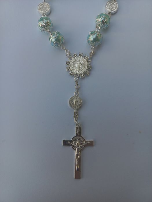 Terço para espelho de carro ou pulseira - Dezena - Rosário