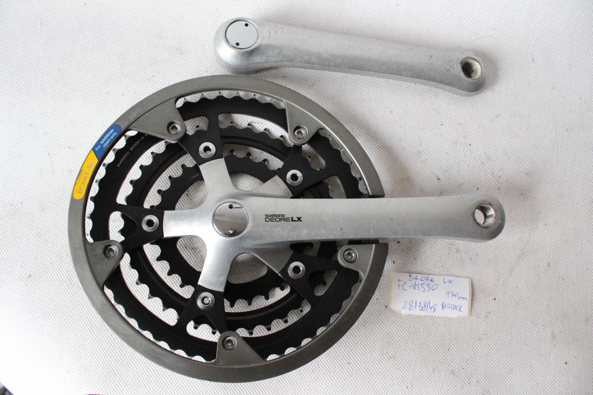 ŁADNA korba shimano deore LX FC-M550 . 28/38/48 retro ch5