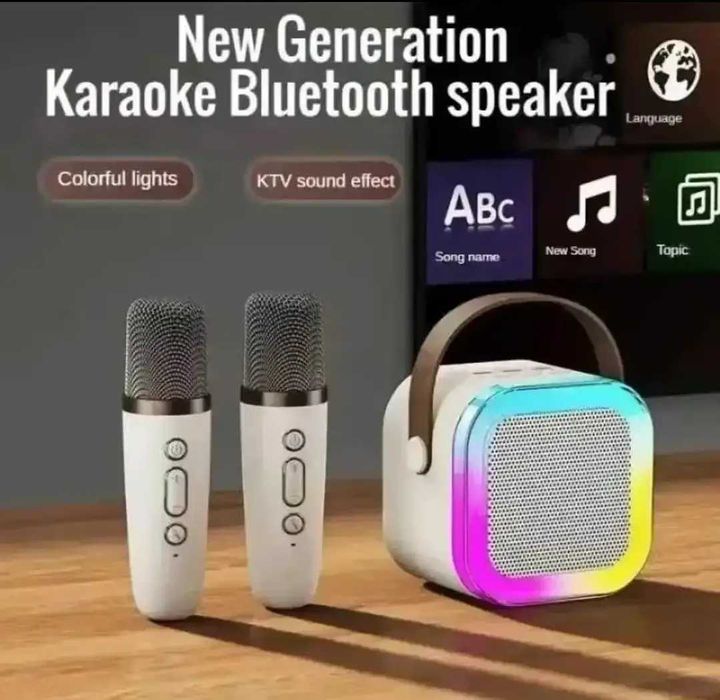 Дитяча Портативна колонка караоке bluetooth колонка2 мікрофони