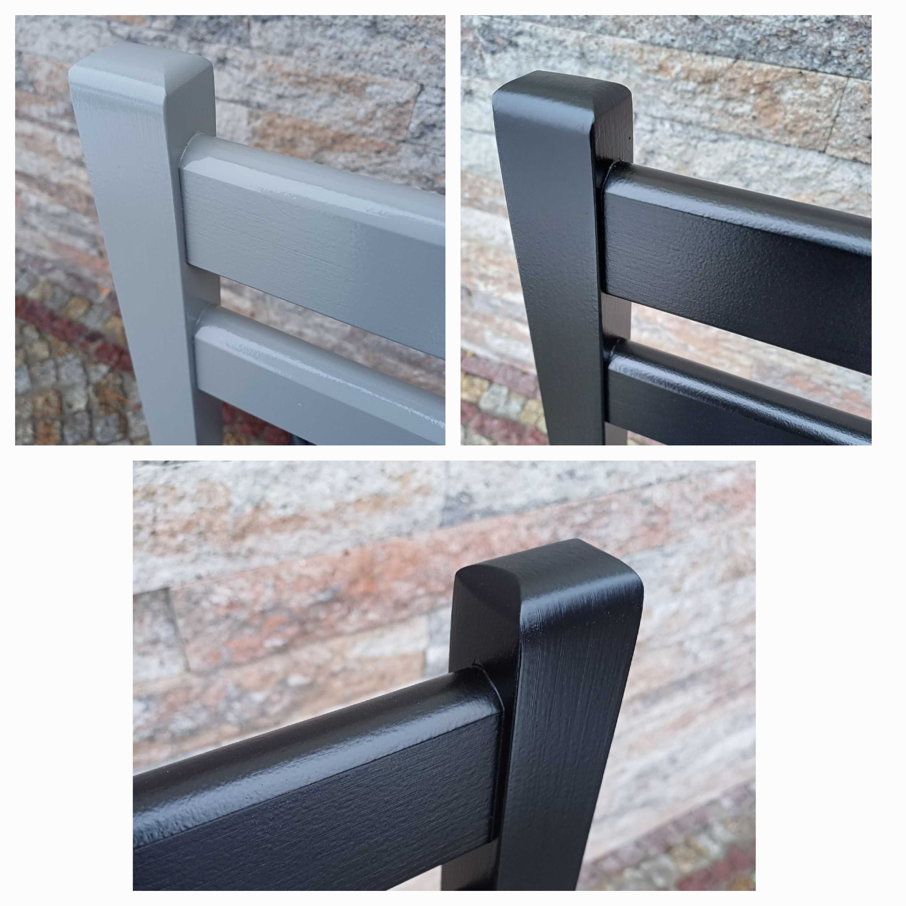 Stol 150/200x80x76 +6 krzesel czarny /blat dab craft zloty okazja