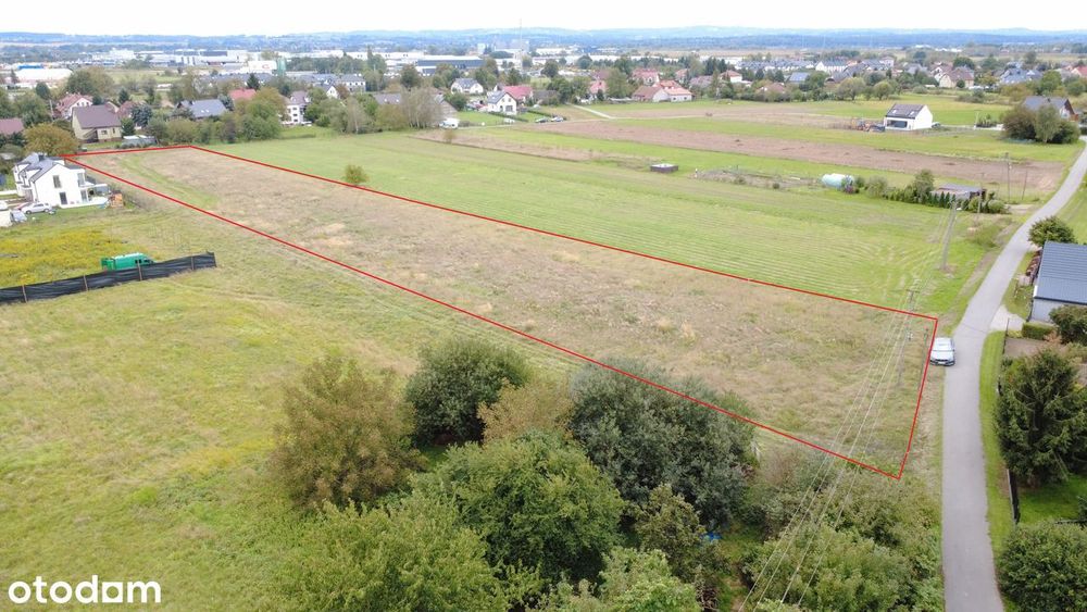 Działka budowlana 77,4 ar (6 działek) w Niepomicach z 5 pozw. na bud.