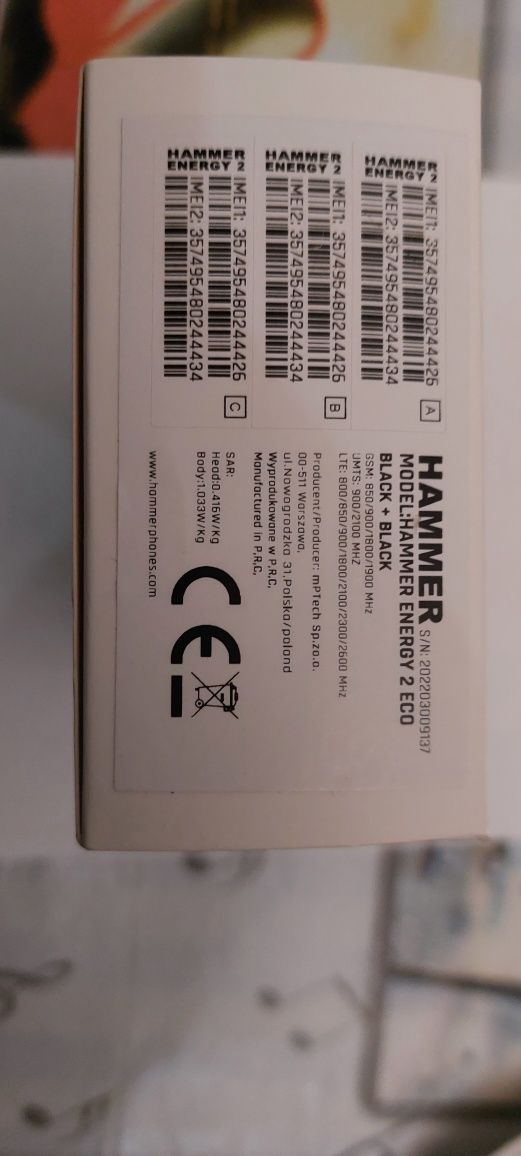 Продам телефон HAMMER ENERGY 2 ECO