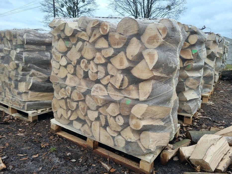Drewno kominkowe BUK opałowe sezonowane opał drzewo buczyna liściaste