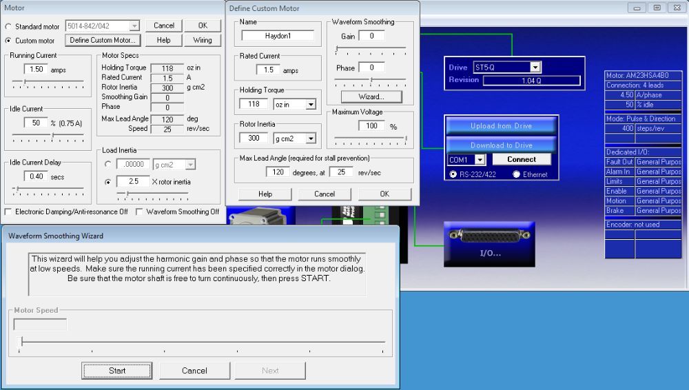 Цифровой драйвер шагового двигателя MOONS' ST MSST5-Q-AN