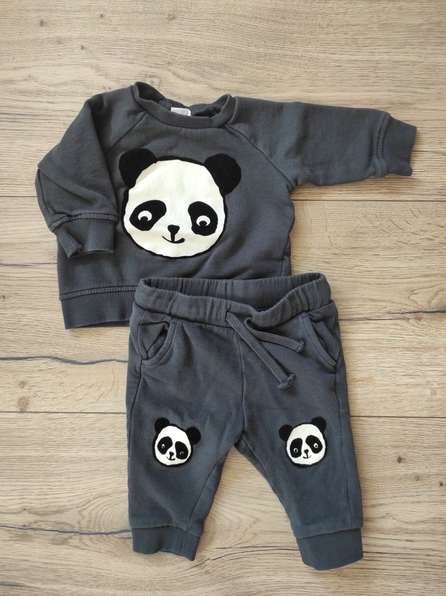 Komplet dresowy spodnie bluza panda Myszka Miki H&M