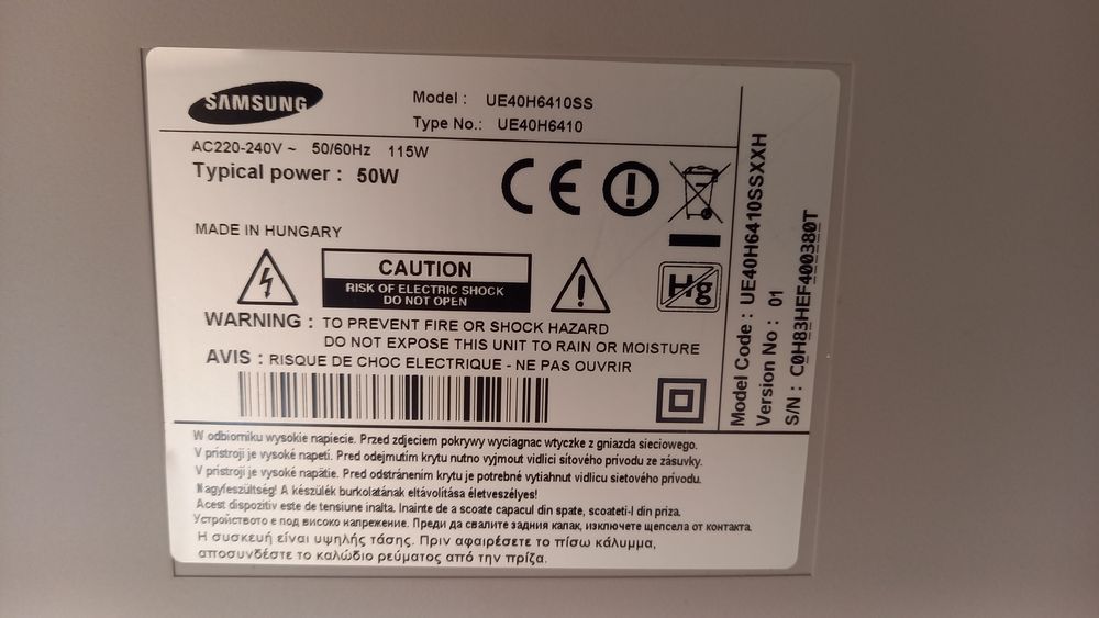 Telewizor LCD Samsung UE40H6410SS Smart 40 cali