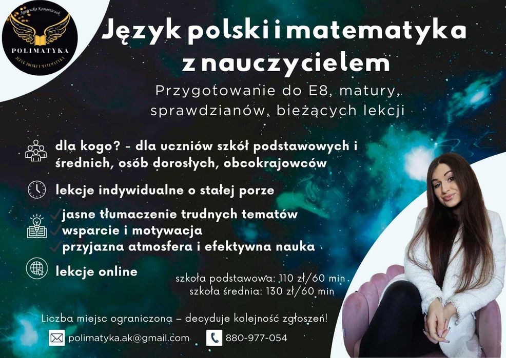 Korepetycje z matematyki z nauczycielką