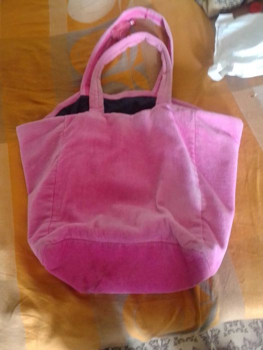 Рожеву махрову велику сумку