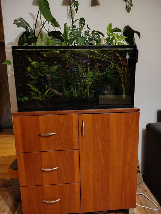 Akwarium 112l komplet + szafka