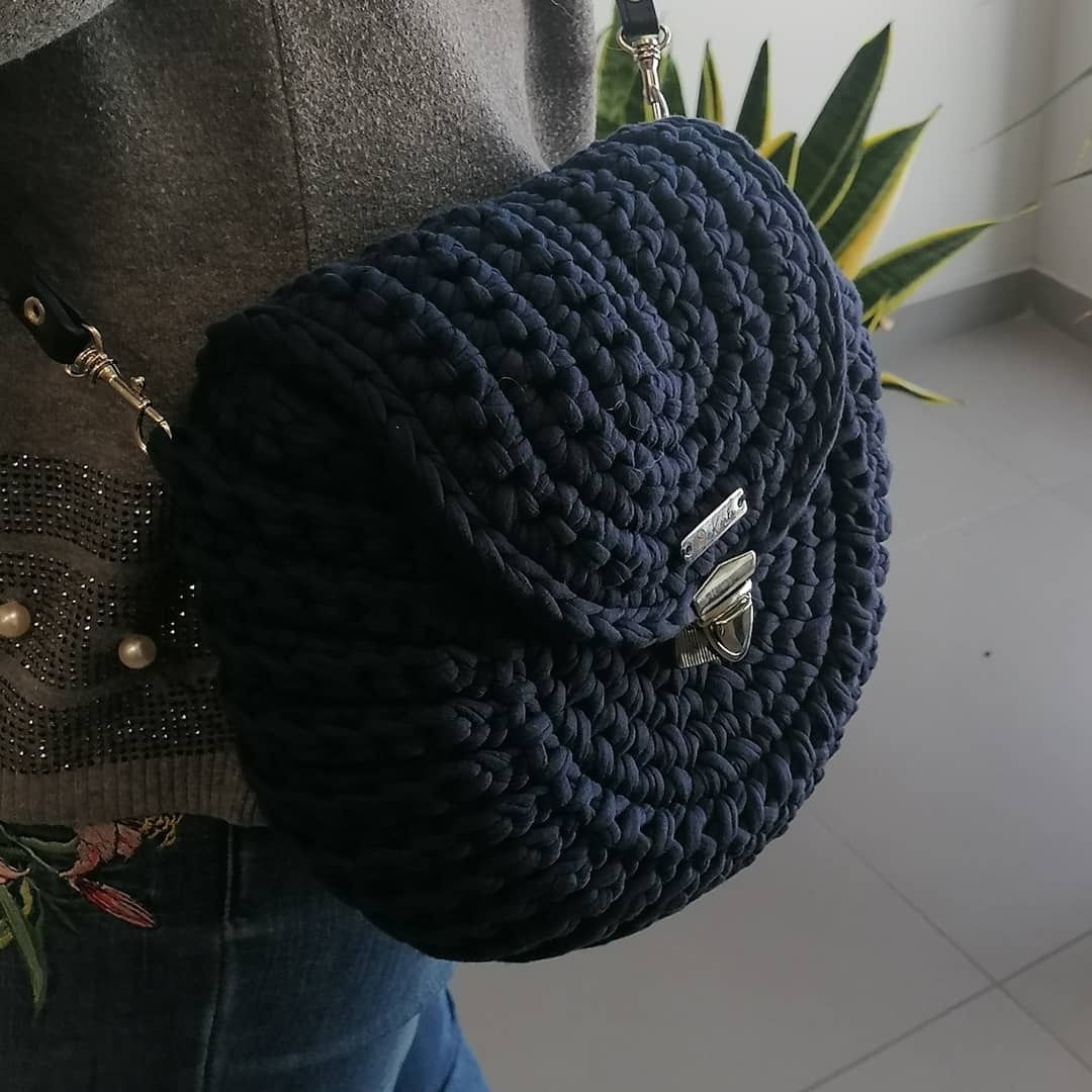 Rękodzieło torebka ze sznurka na szydełko Oreo