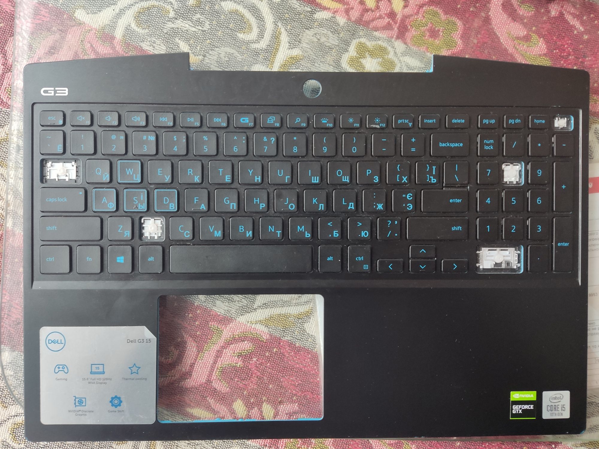 Ноутбук Dell Inspiron 15 G3 3500 запчасти, клавіші, кнопки клавіатури