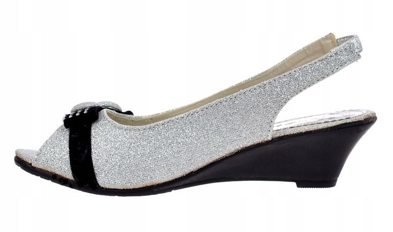 Rozmiar: 39 Sandały Buty Sandałki Białe Koturn 5426 Roz. 39