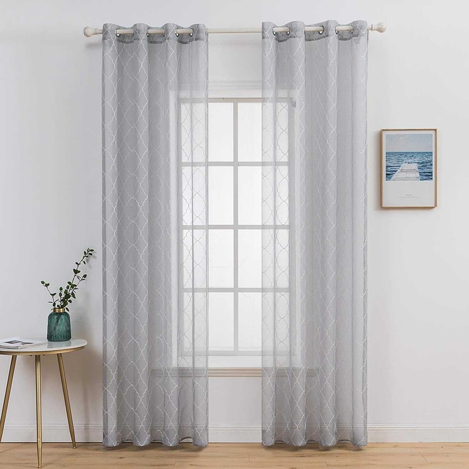 Nowe zasłony / firanki / zasłona / firanka / 140x225cm / szara !1442!