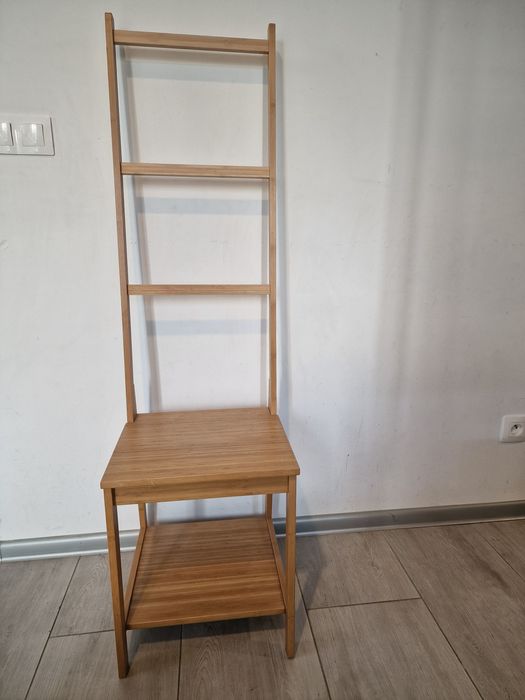 Krzesło z wieszakiem, stołek, bambus ikea Ragrund