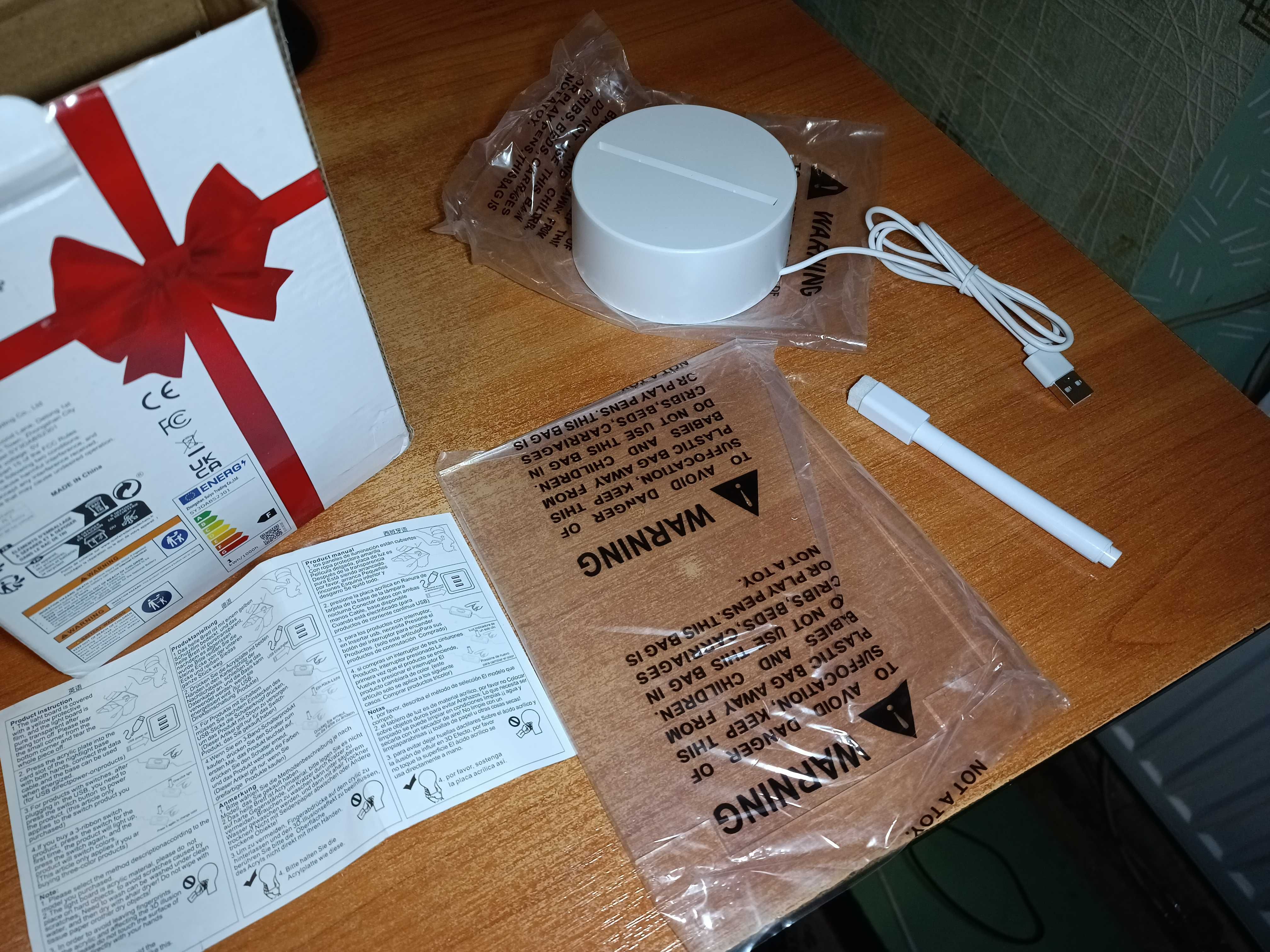 Оригінальний подарунок 3D Vizualization Lamp USB нічна лампа