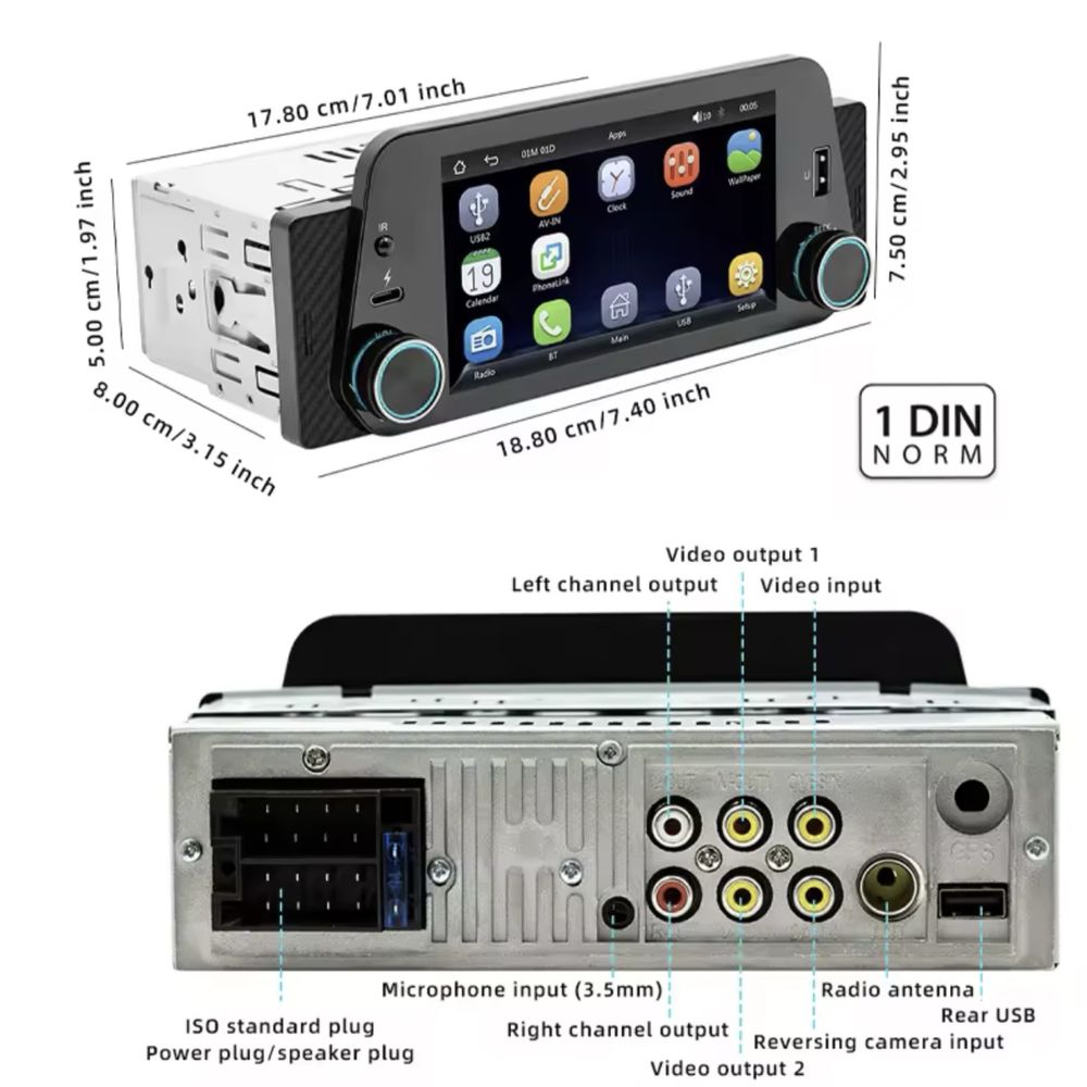 Wireless CarPlay 1-din F152W