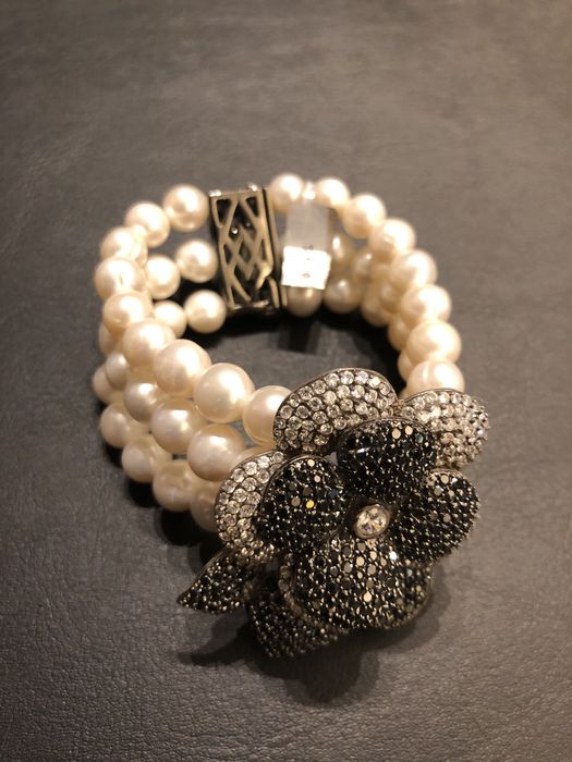 Pulseira Prata Eugenio de Campos com Perolas