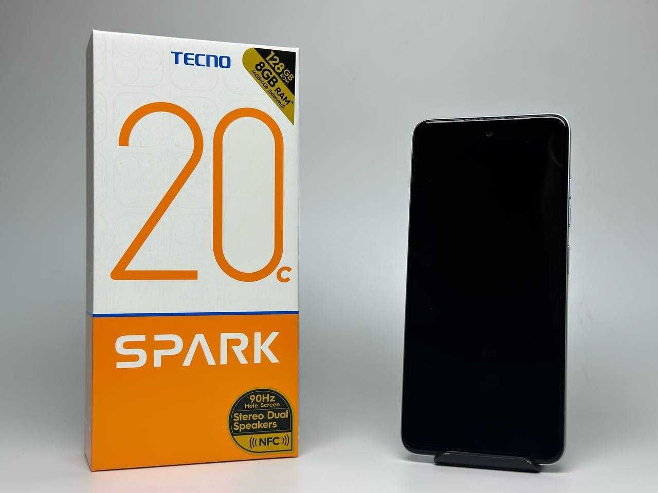 Мобільний телефон Tecno Spark 20C 4/128GB NFC White Смартфон Купити