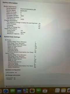 MacBook Pro 13″ (M1)  16 GB/512 GB  171 cykli / 87% bateria