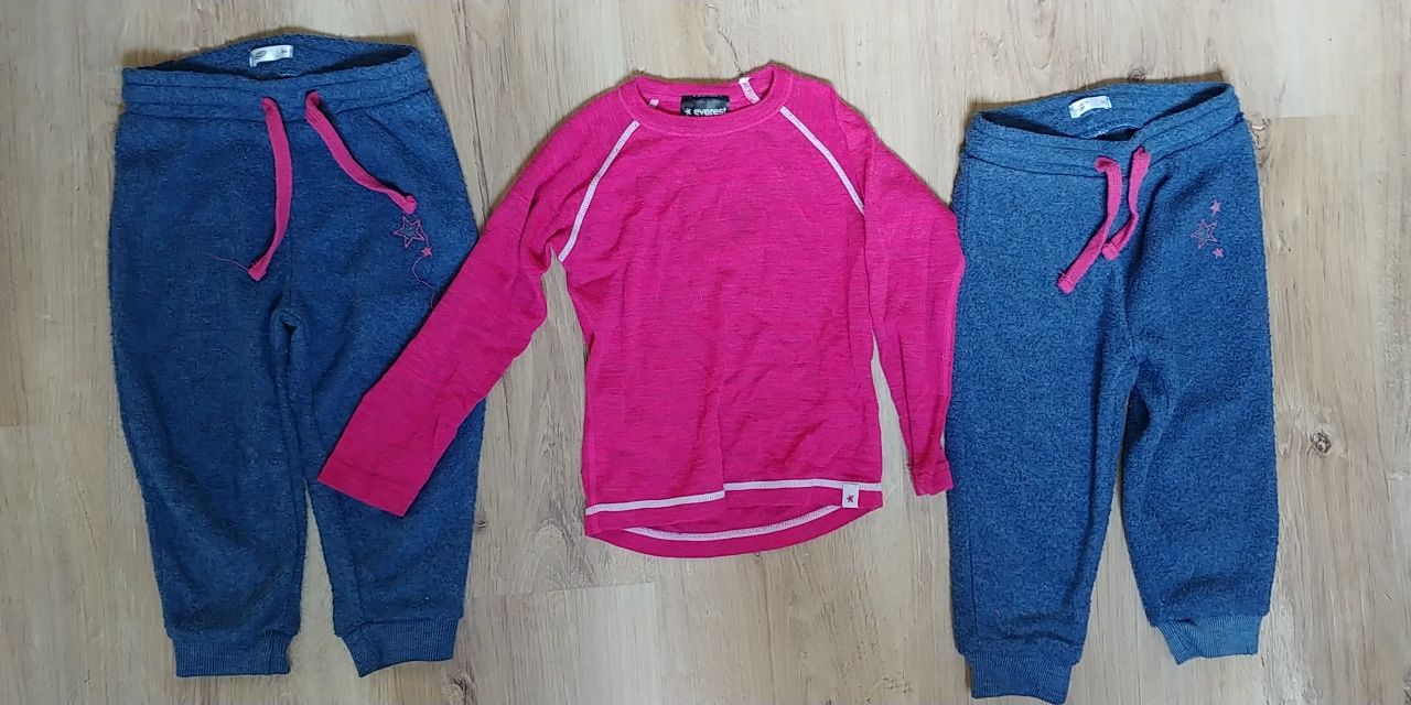 Zestaw dla dziewczynki rozm. 86 body dresy bluza polar