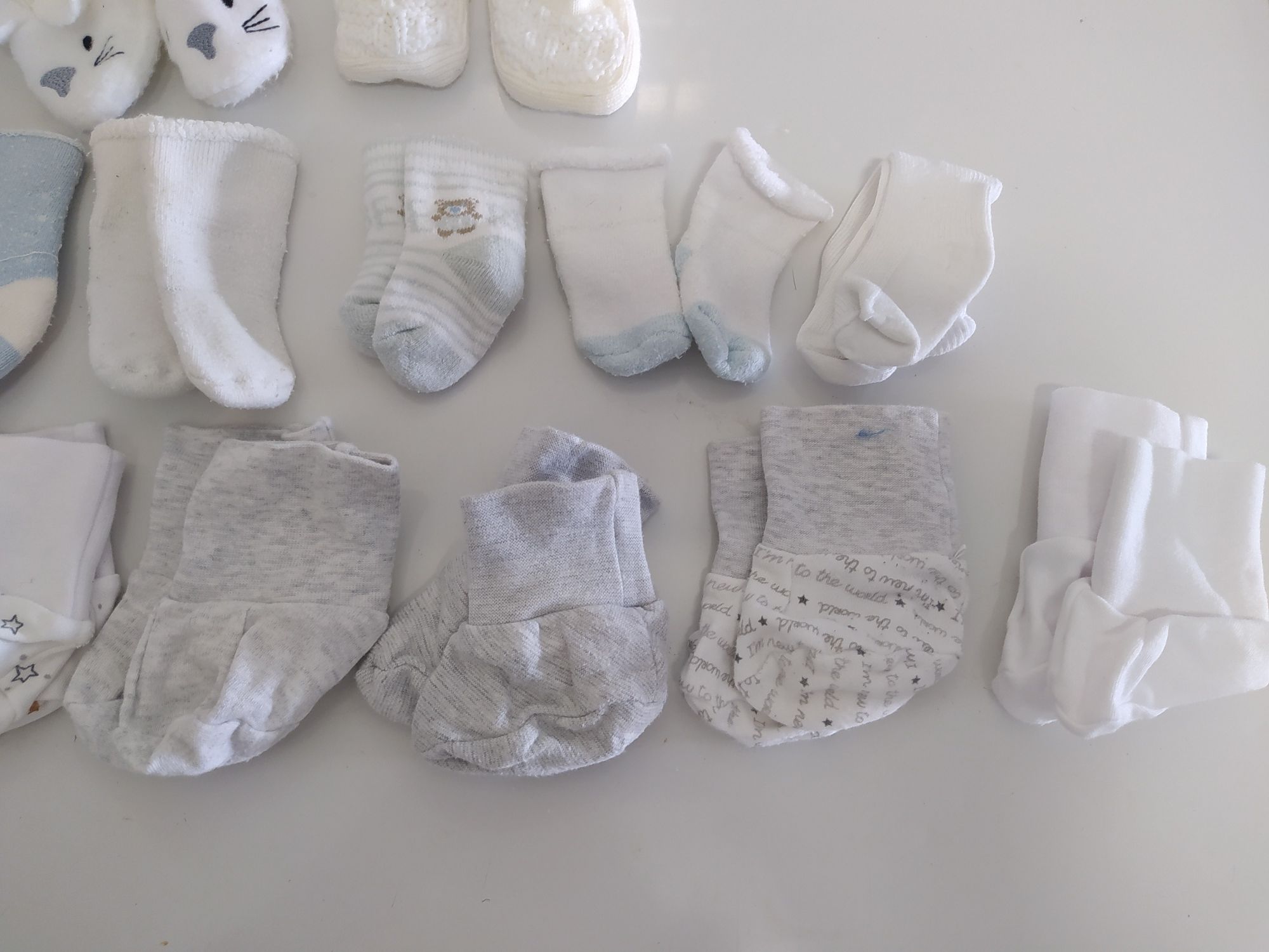 Conjunto de meias e botinhas 0-3 meses