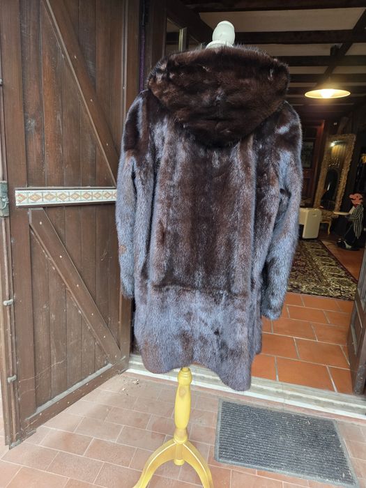 Casaco castanho em pêlo de vison