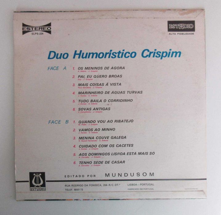 DUO HUMORÍSTICO CRISPIM - Duo Humorístico Crispim (LP)