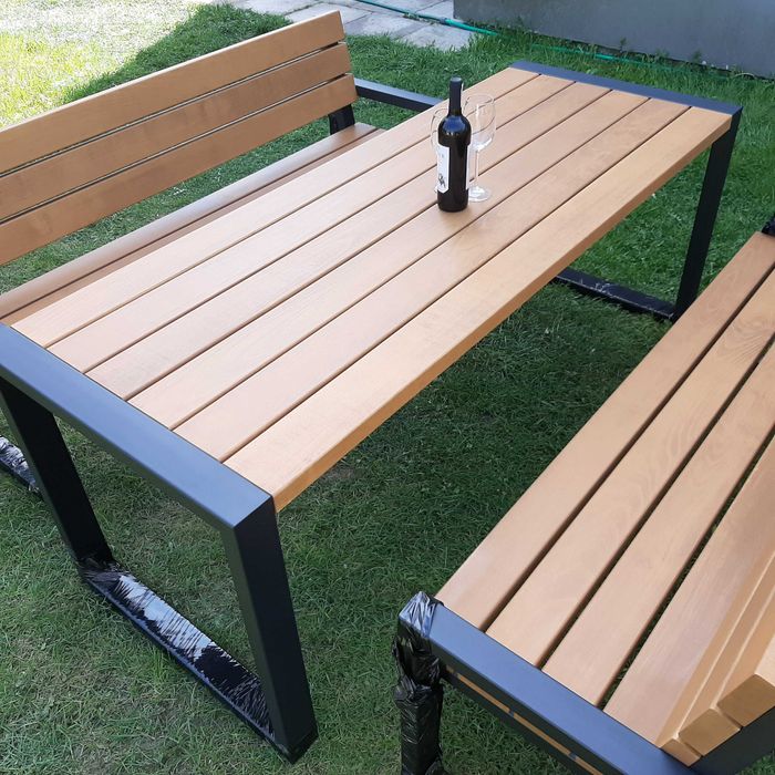 Bukowe Meble Ogrodowe Wypoczynkowe/ Na taras Loft