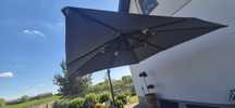 Parasol ogrodowy solidny 3m. x 3m. Na jednej nodze