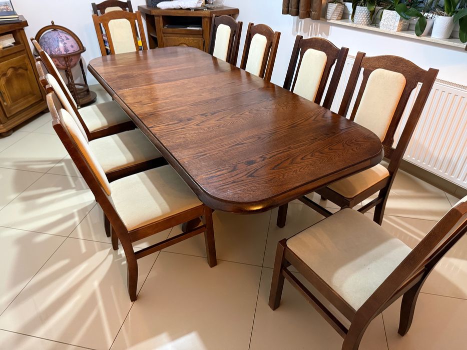 stół dębowy do salonu 220x90