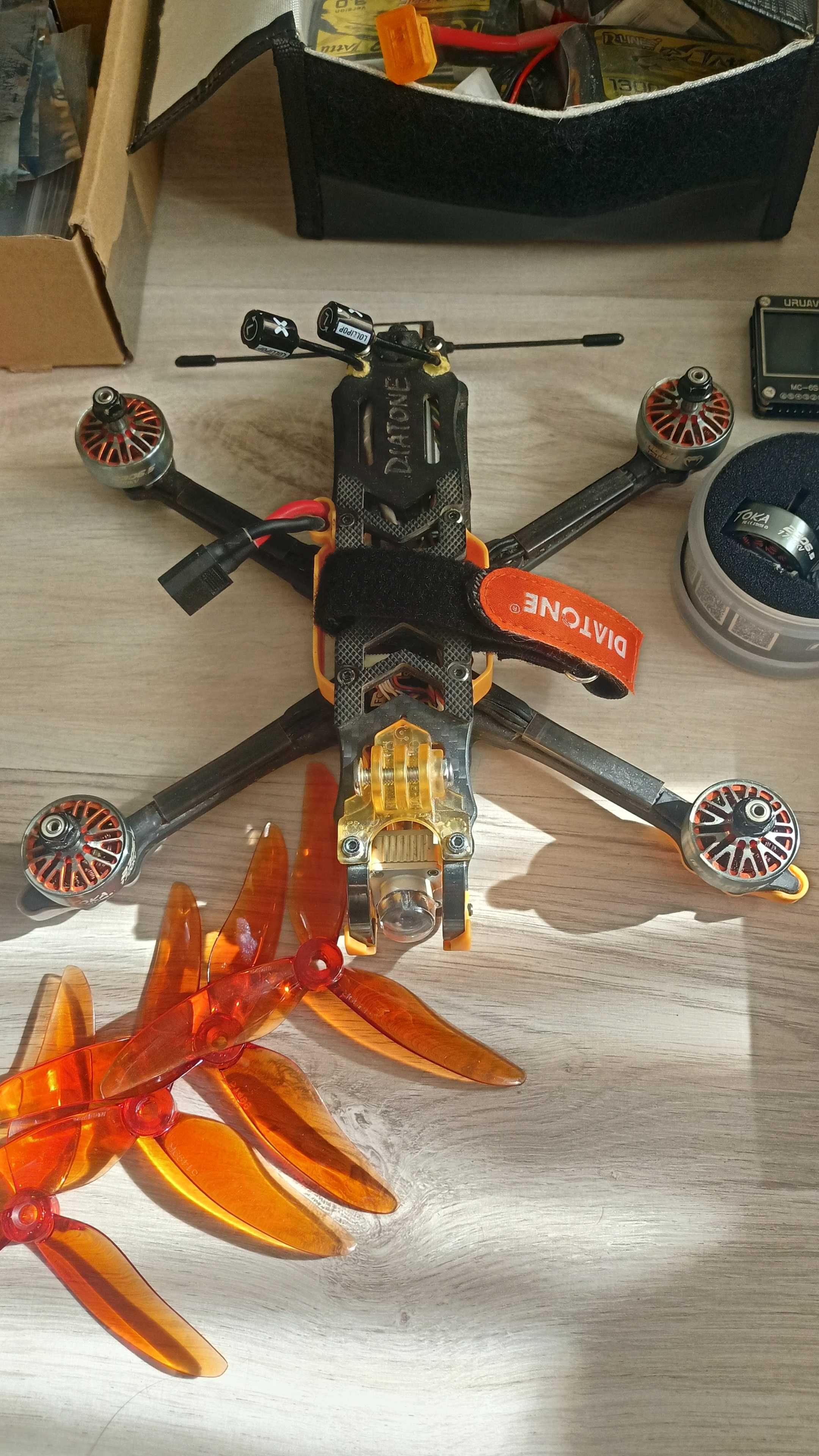 Dron FPV 5" Diatone Roma F5 + DJI Unit + Crossfire RTF + dużo części