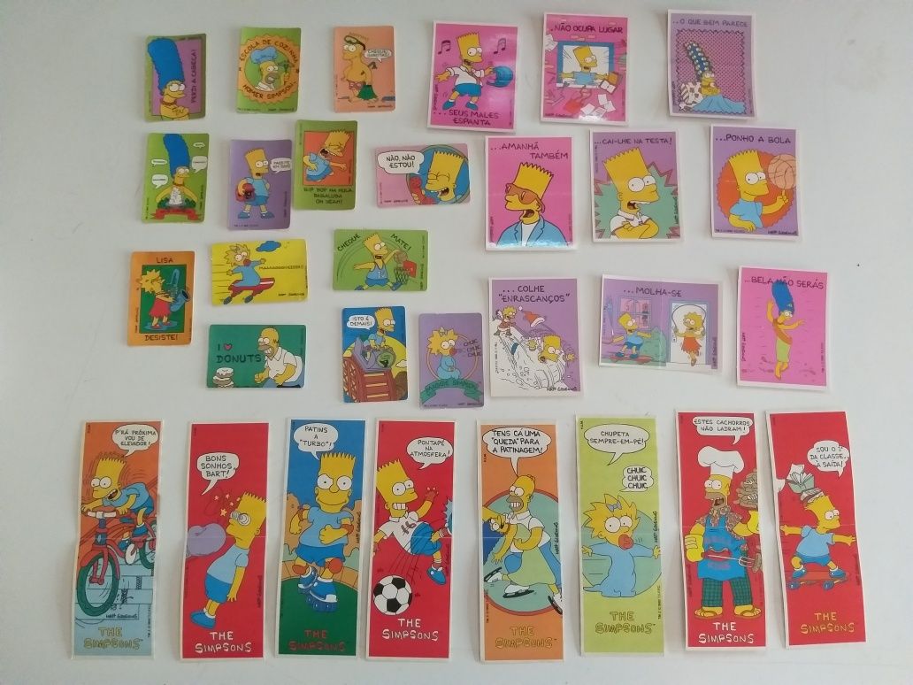 Lote de cromos brinde Simpsons Bollycao e Donuts