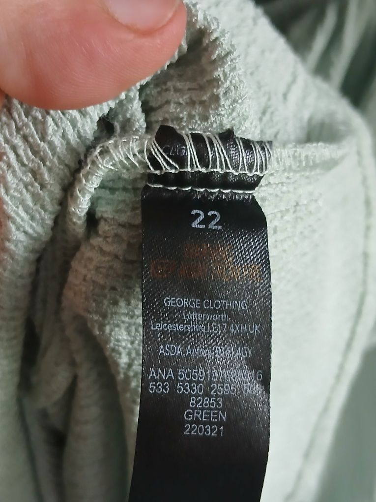 Letnia miętowa sukienka George rozmiar 50
