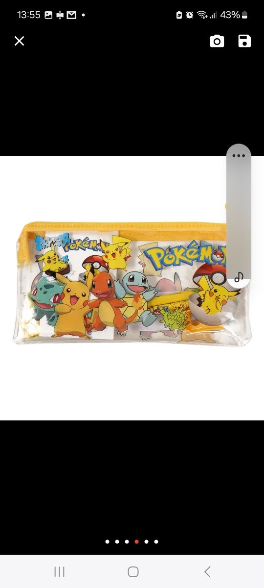 Piórnik POKEMON z akcesoriami.