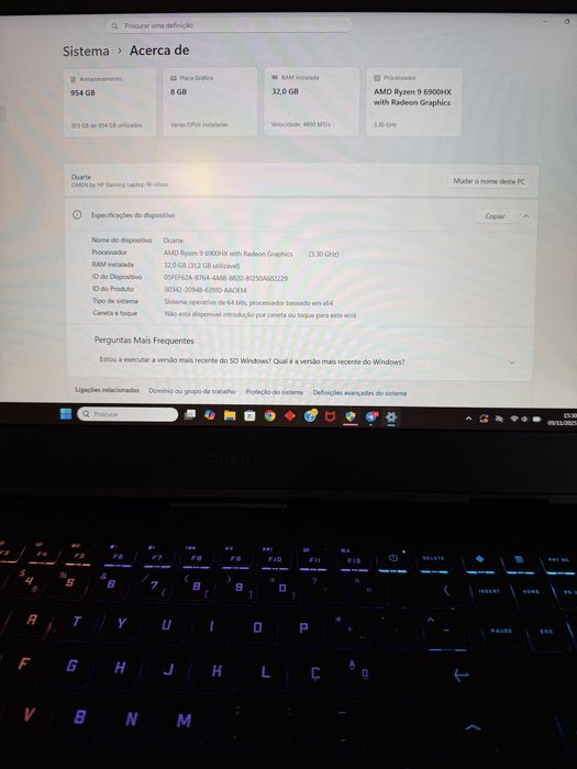 Portatil Gaming OMEN HP garantia ate 2027