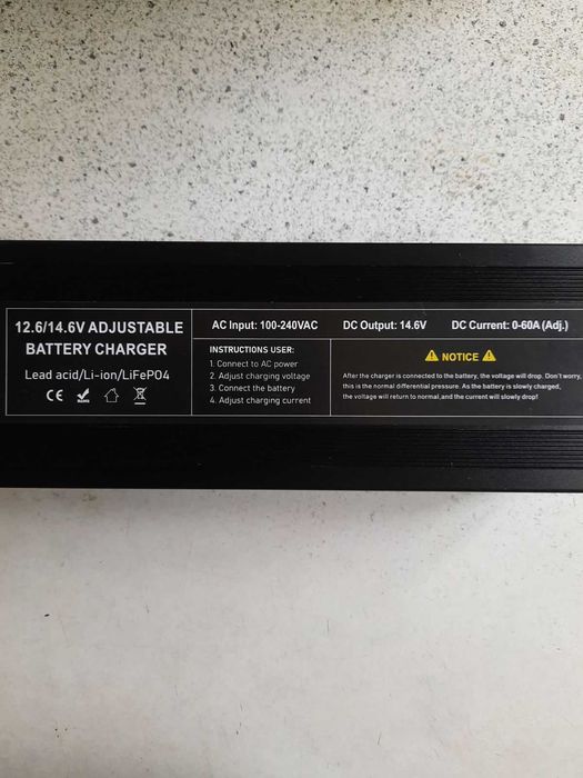 Зарядка з регулюванням для LiFePO4 акумуляторів 0-60А