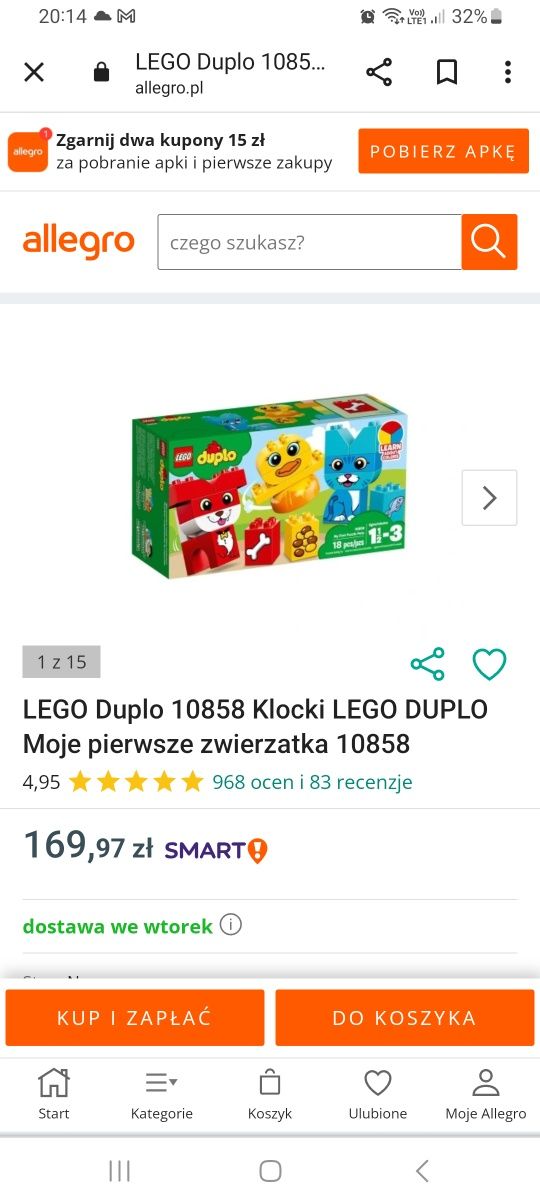 Trzy zestawy Lego Duplo