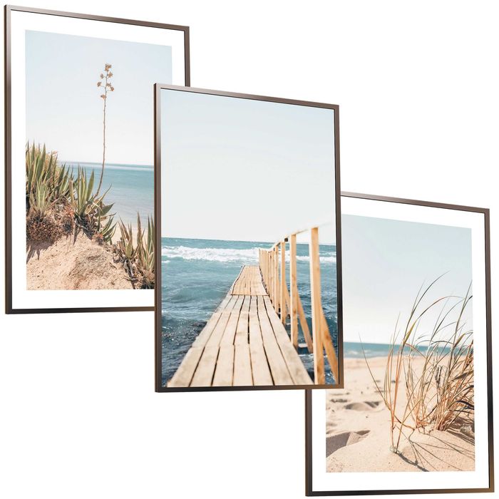 30x40 obrazy w ramie plakaty ramka TRAWA MORZE WIDOKI NATURA BOHO